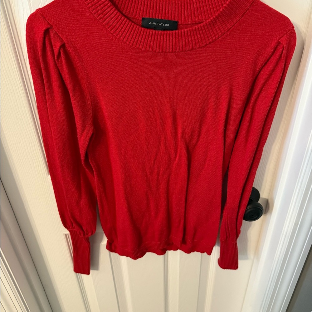 Ann Taylor Bold Red Knit Top